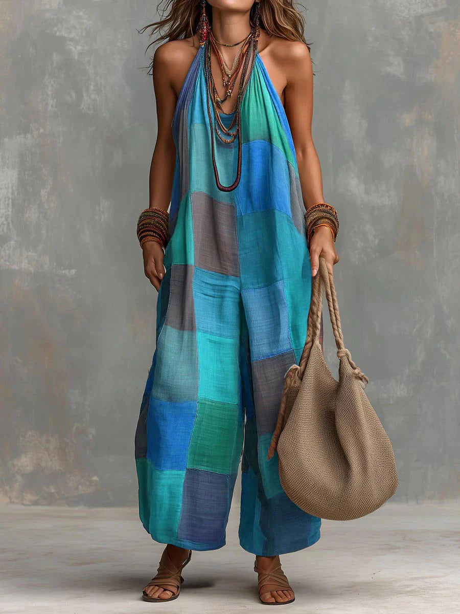 Bohemian Patchwork Jumpsuit™ – Fresh, Free-Spirited Style