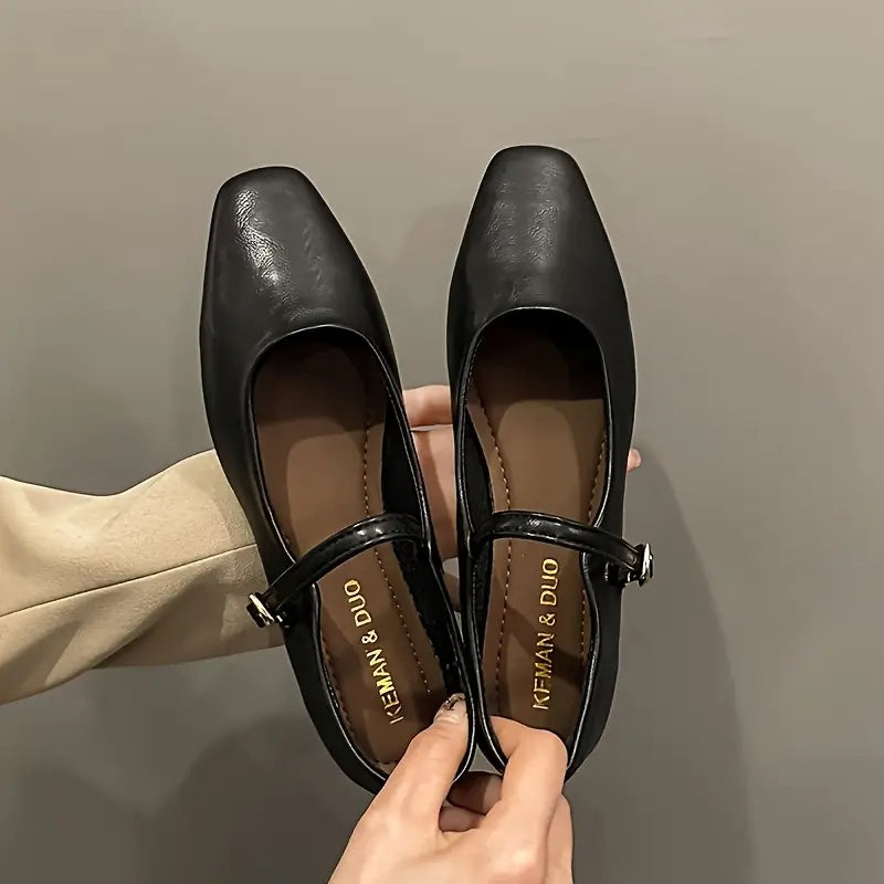 Clarisse French Mary Jane Flats