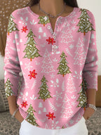 Iris I Christmas Sweater with Buttons