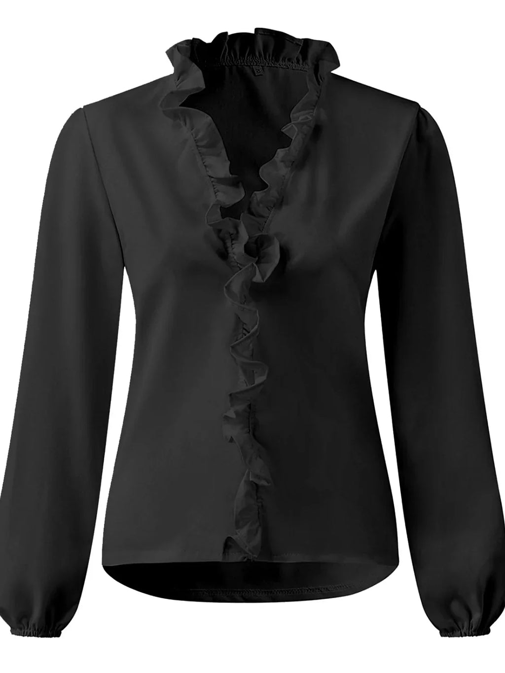 Maisie | Ruffled V-Neck Long Sleeve Blouse