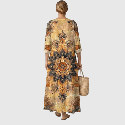 Dora Floral Dress with Natural Elegance