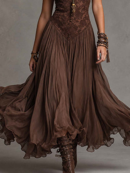 Ophelia | Lace Corset Maxi Dress for Women