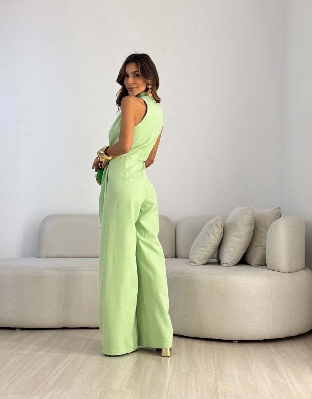 Sleeveless Wide-Leg Jumpsuit
