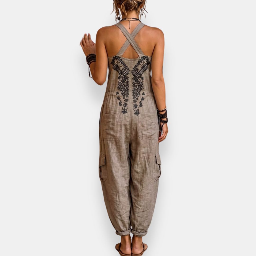 María Teresa | Embroidered Bohemian Jumpsuit