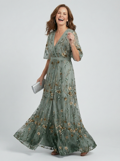 Selora | Halter Bloom Flow Maxi Dress