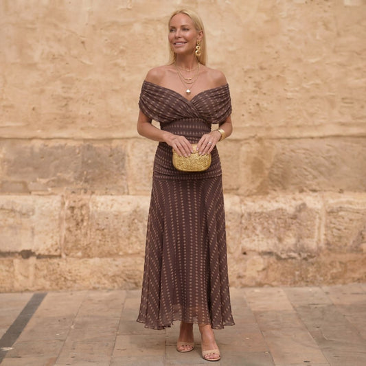 Sienna | Geometric Flowing Dress