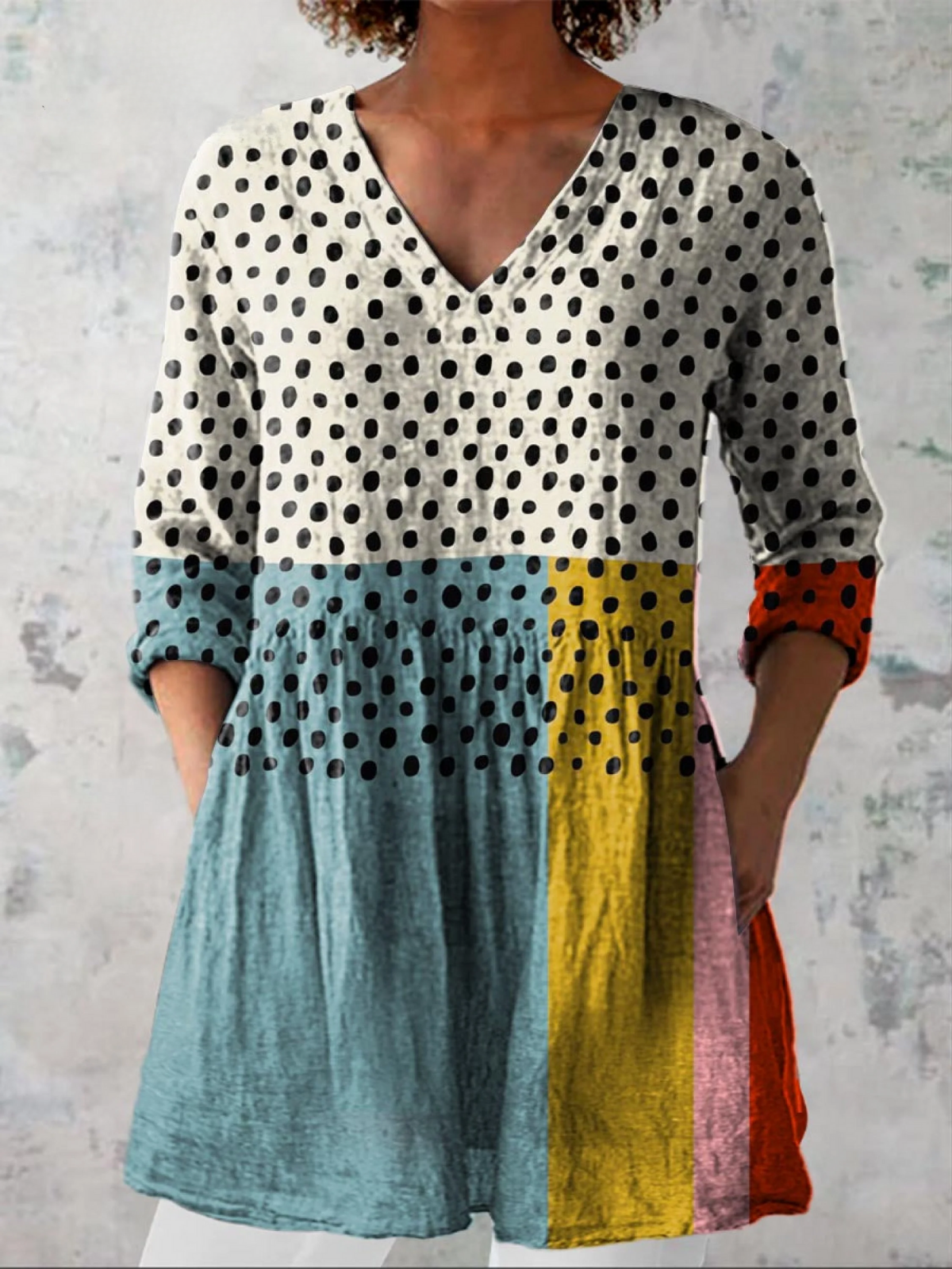 Elowen | Long Blouse with V-Neck