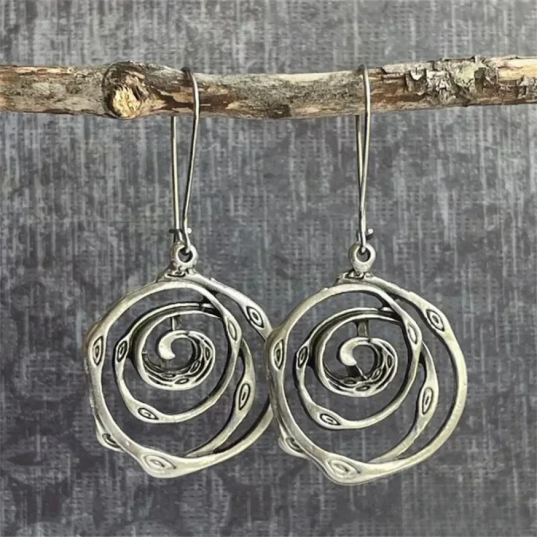Silver Labyrinth Earrings