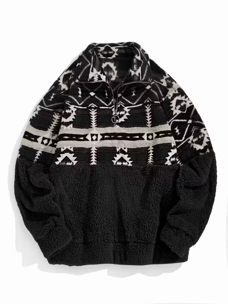 Lany - Half Zipper Teddy Sweater