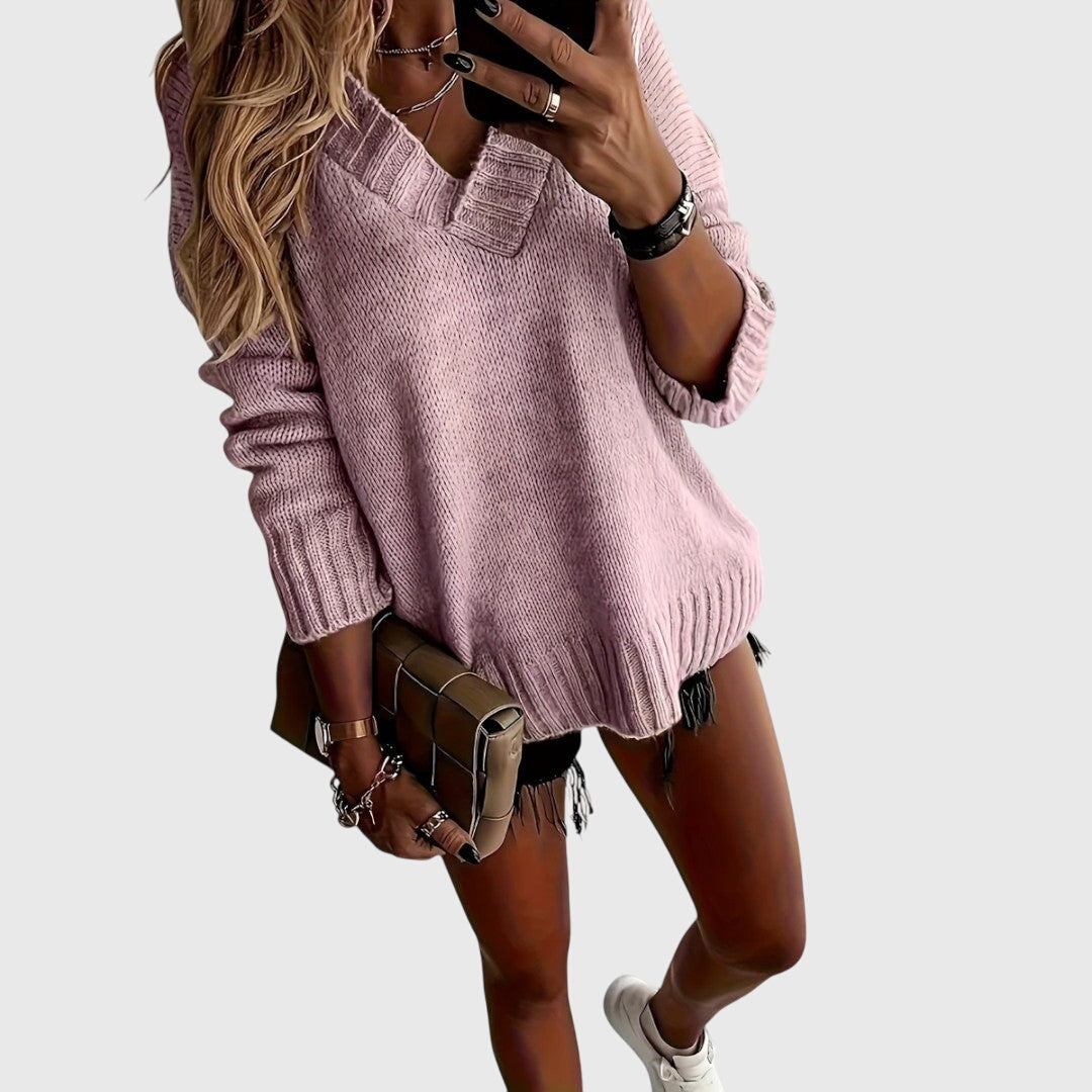 Carole - V-Neck Knitted Sweater