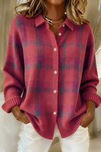 Anna™ | Soft Knit Plaid Cardigan