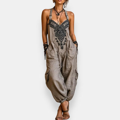 María Teresa | Embroidered Bohemian Jumpsuit