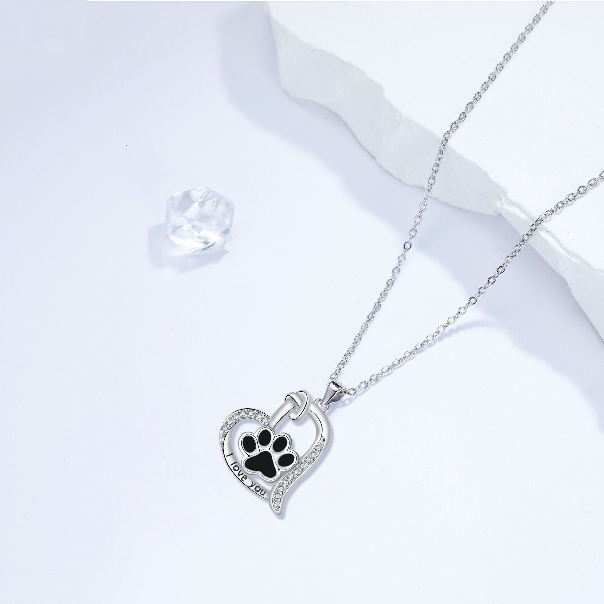 Paw Print Pendant Necklace