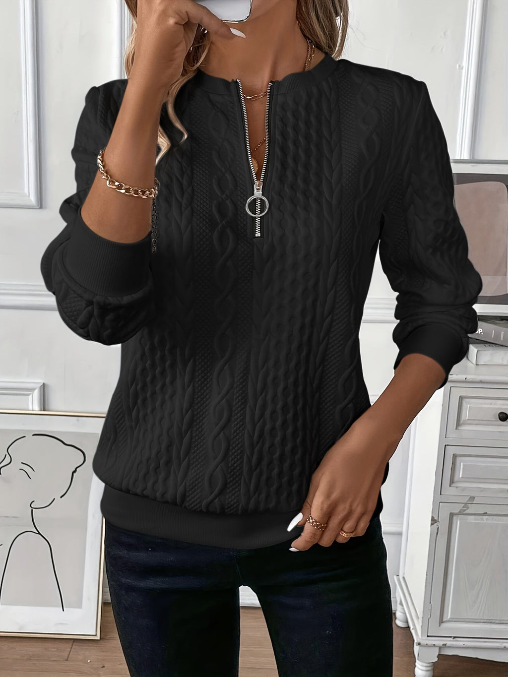 Pauline - Elegant Sweater with Zip
