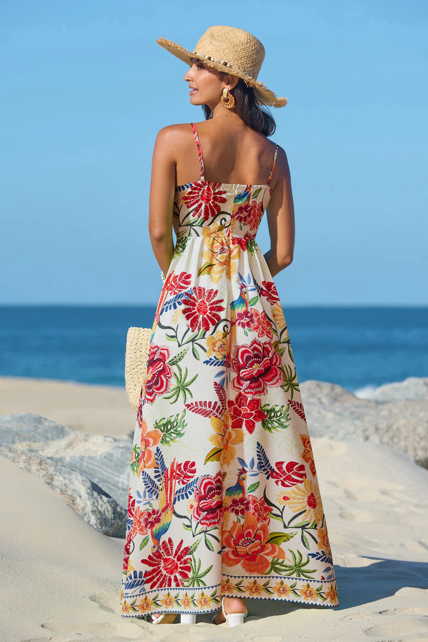 Lunea Mode® | Vibrant Oasis Tropical Maxi Dress