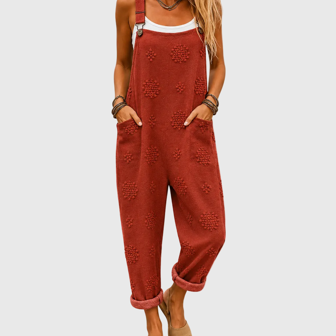 Comfort Overalls Brick Red