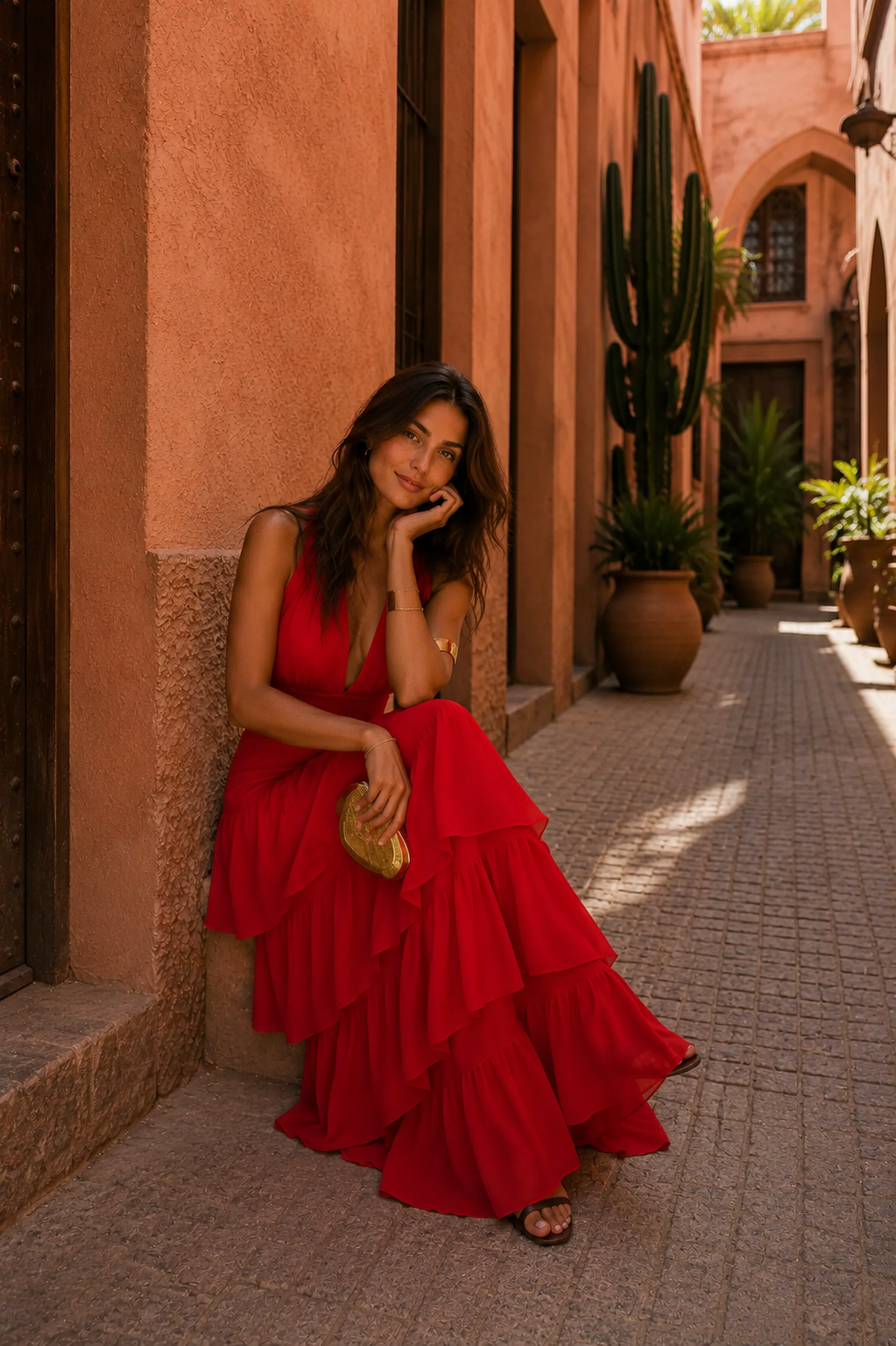 Manila dress in red