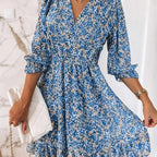 Thessaly™ | Elegant Floral Maxi Dress-