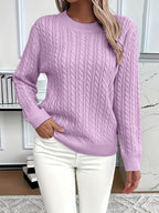 Antonella - Casual Loose-Fit Round Neck Sweater