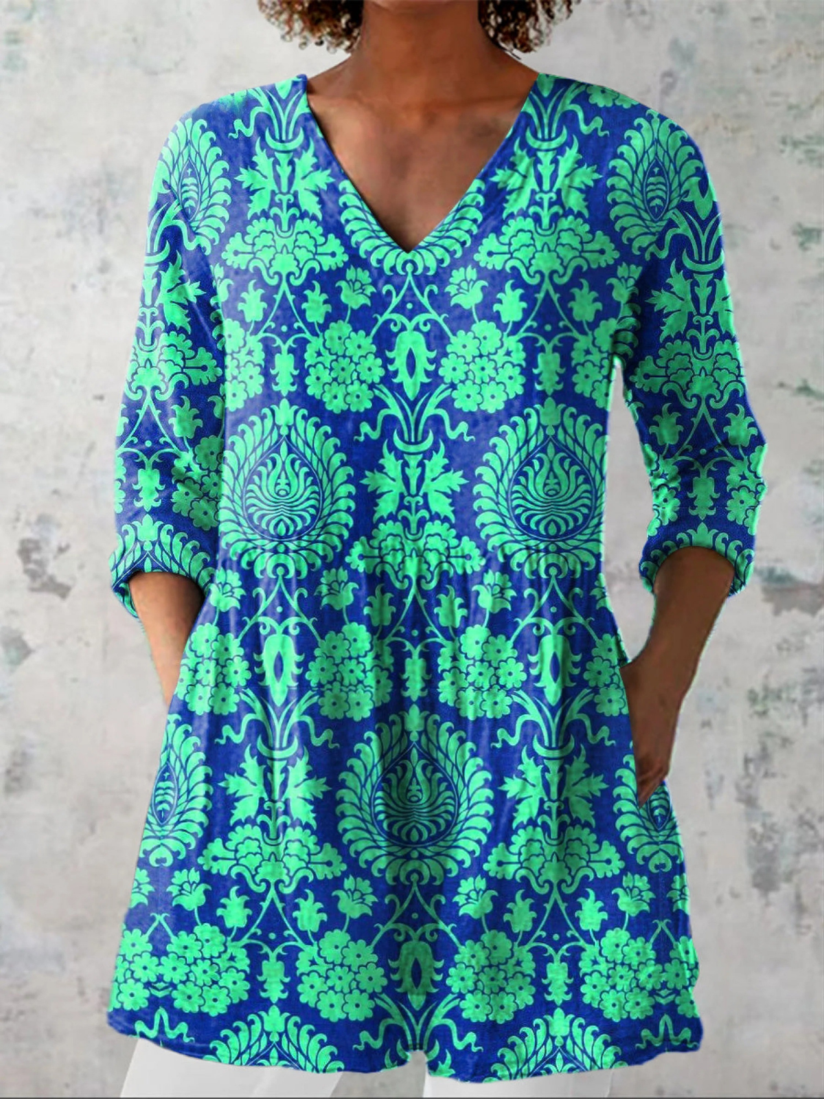 Beatrix | Long Blouse with V-Neck