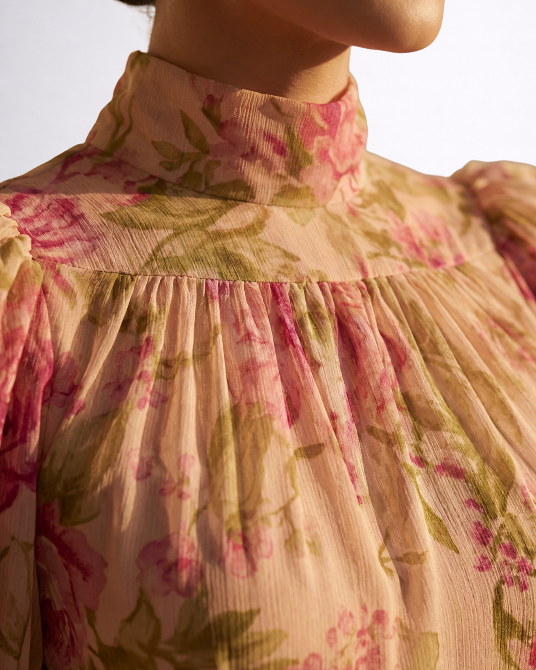 Rosario | Long Floral Chiffon Dress