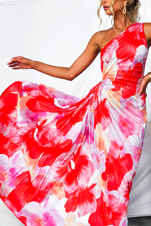 Yanira | One-Shoulder Pleated Dress