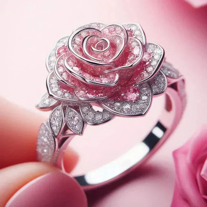 Exotic Silver Floral Ring