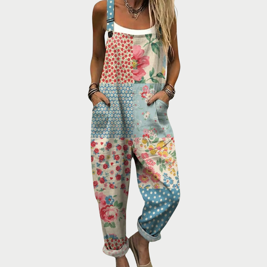 Comfortable Printed Overalls