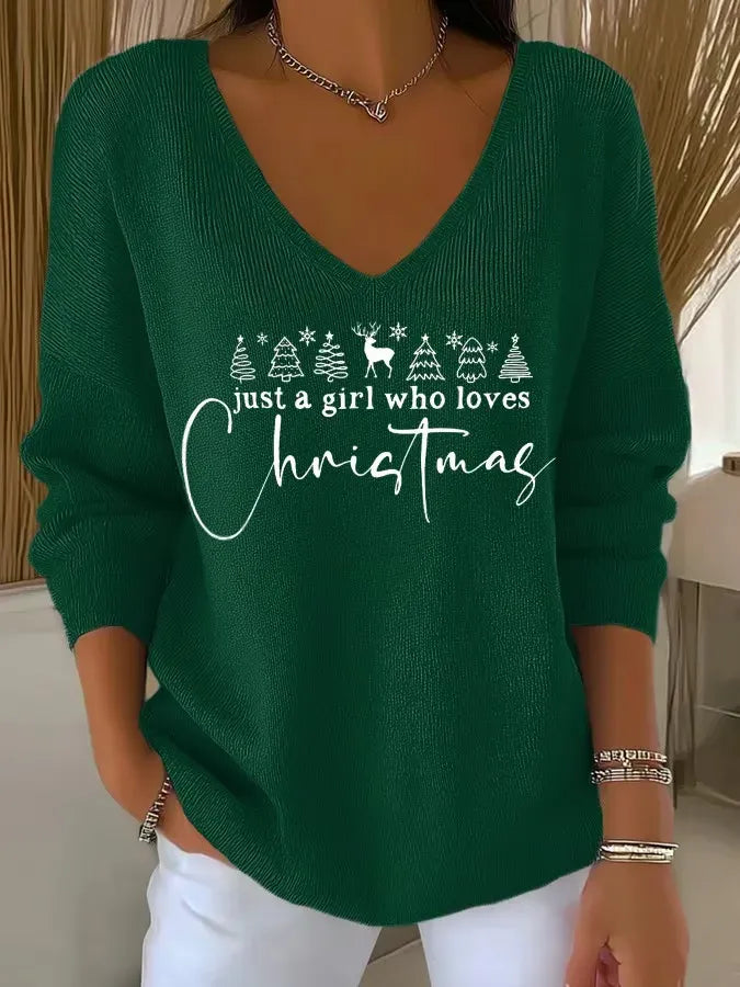 Monica - Elegant Christmas Knit Top