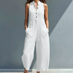 Cecelia™ | Sleeveless Mandarin Jumpsuit