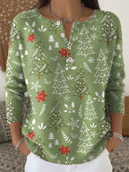 Iris I Christmas Sweater with Buttons