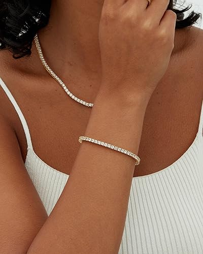 Gold Moissanite Tennis Bracelet