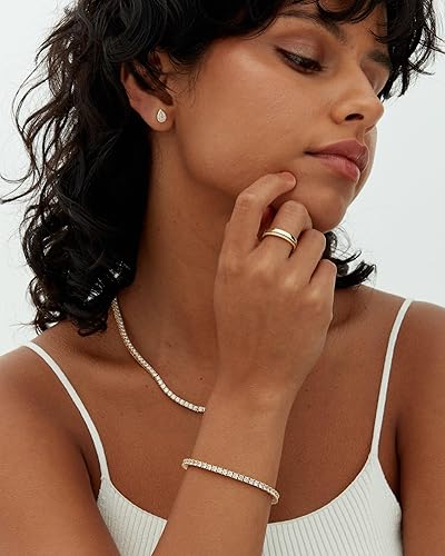 Gold Moissanite Tennis Bracelet