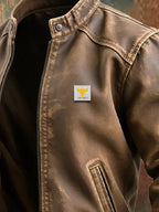 Leo | Brown Vintage Leather Jacket with Classic Cut