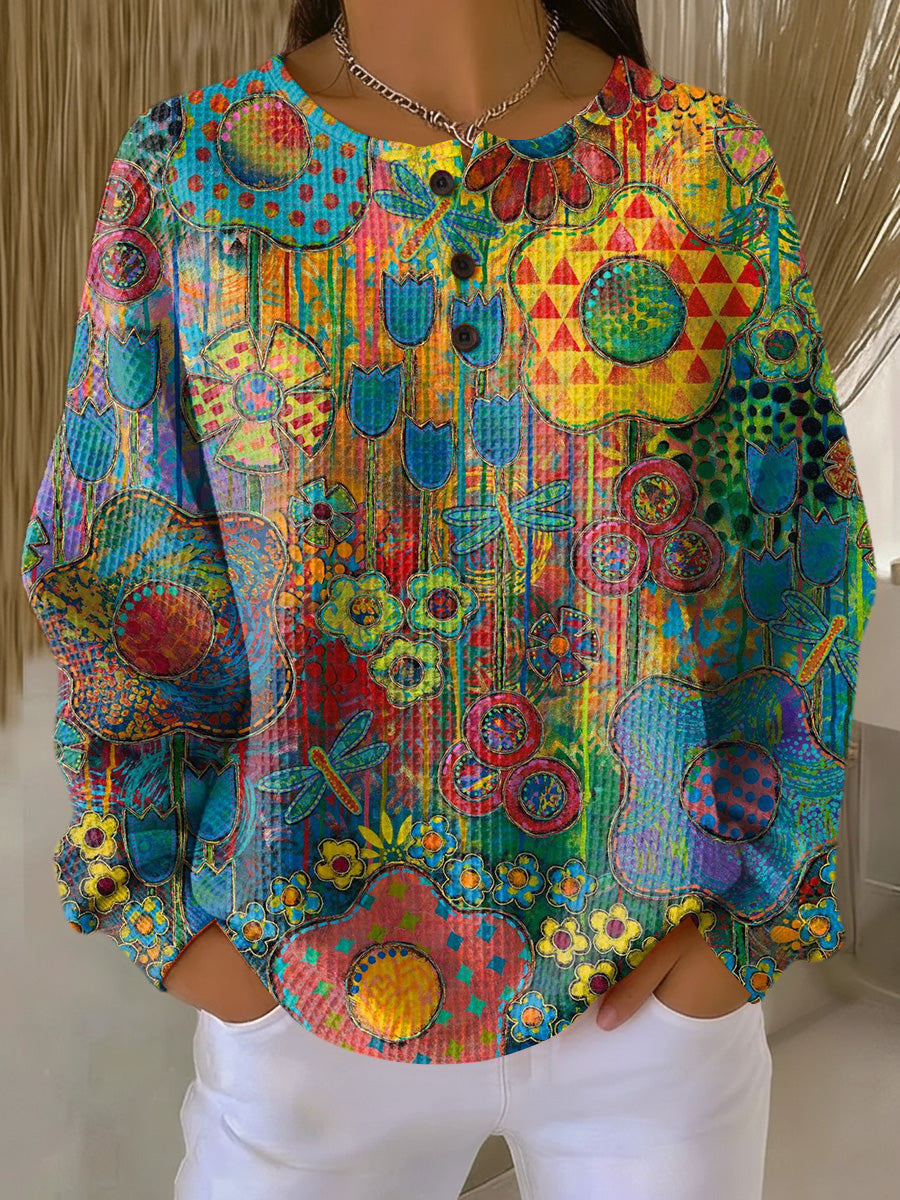 Sylvia | Colorful Sweater with Floral Print
