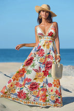 Lunea Mode® | Vibrant Oasis Tropical Maxi Dress
