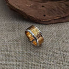 Soren | Hammered-Style Silver & Gold Band