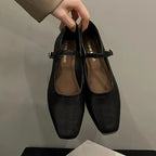 Clarisse French Mary Jane Flats