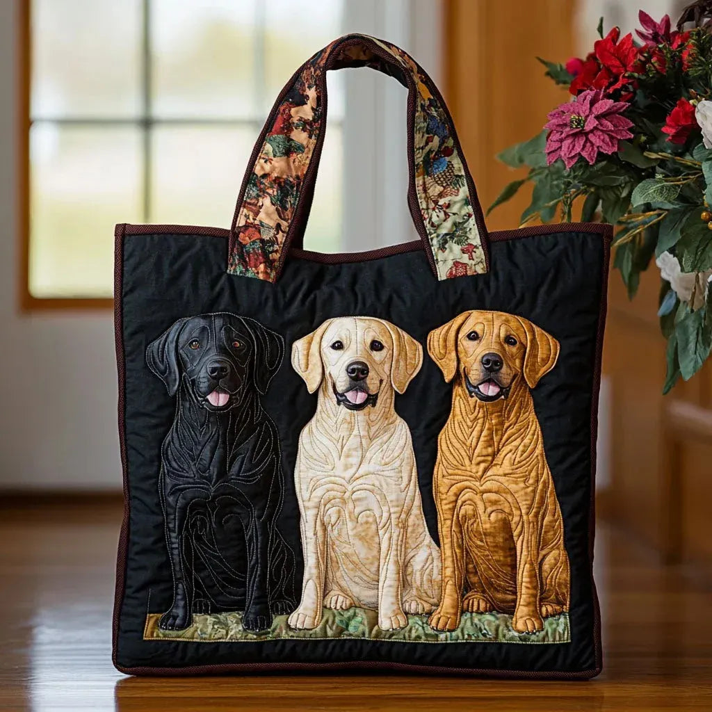 Handmade Three Labradors Bag