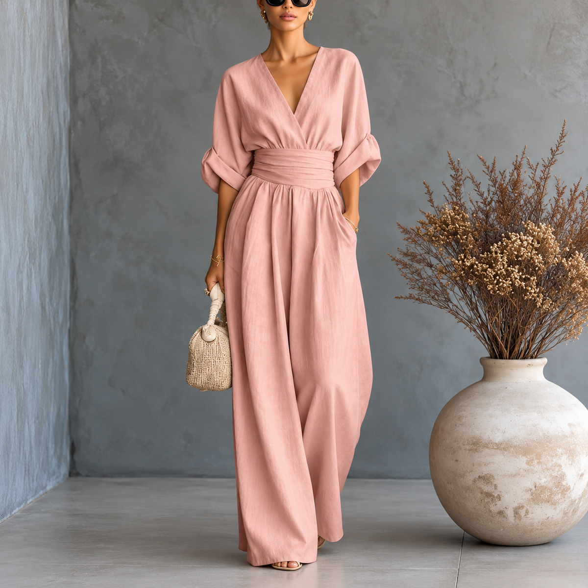 Georgina™ | Elegant Jumpsuit with V Neck