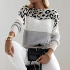 Kaley - Leopard Print Casual Sweater