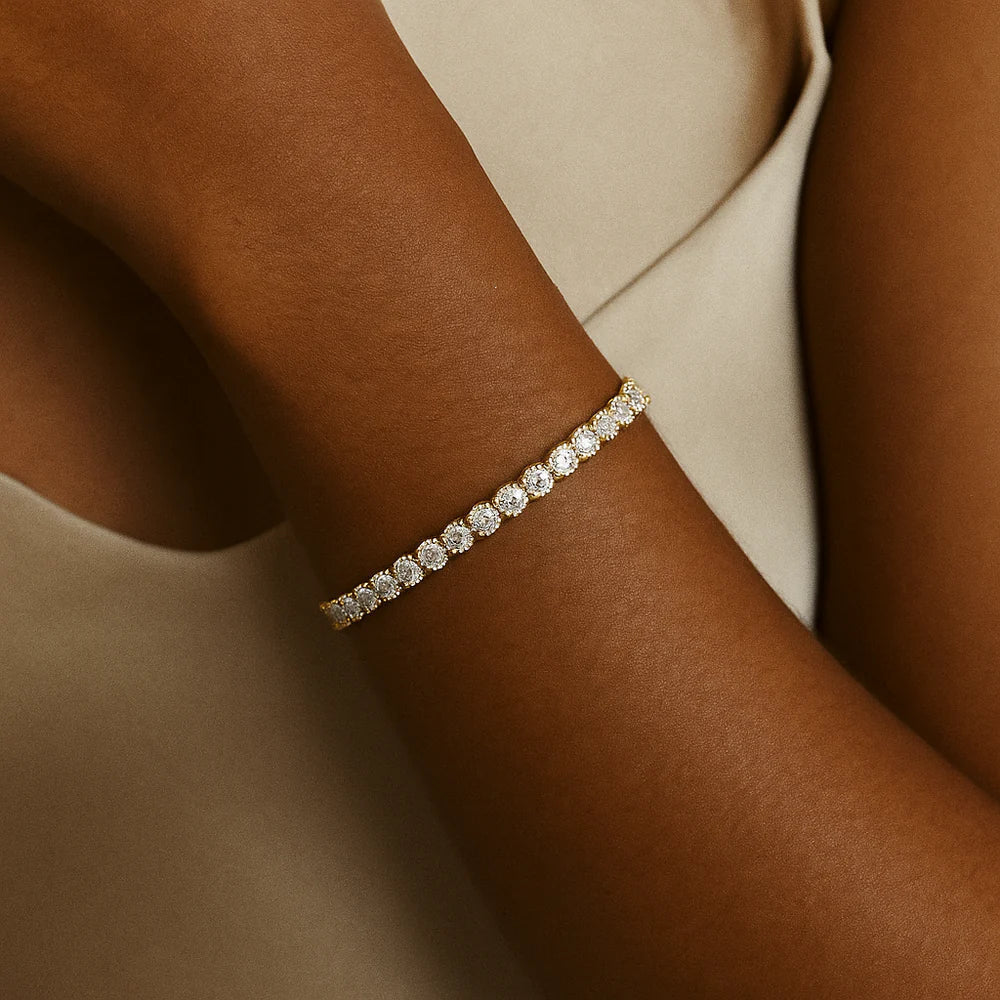 Gold Moissanite Tennis Bracelet