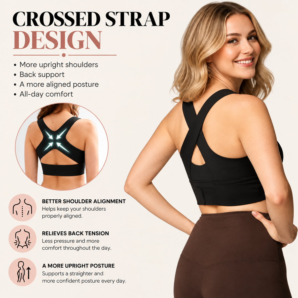 Posture-Correcting and Enhancing Bra