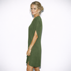 Lunea Mode® | The Valentina Elegant V-Neck Batwing Sleeve Mini Dress