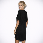 Lunea Mode® | The Valentina Elegant V-Neck Batwing Sleeve Mini Dress