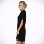 Lunea Mode® | The Valentina Elegant V-Neck Batwing Sleeve Mini Dress