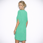 Lunea Mode® | The Valentina Elegant V-Neck Batwing Sleeve Mini Dress