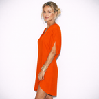 Lunea Mode® | The Valentina Elegant V-Neck Batwing Sleeve Mini Dress