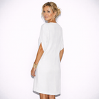 Lunea Mode® | The Valentina Elegant V-Neck Batwing Sleeve Mini Dress