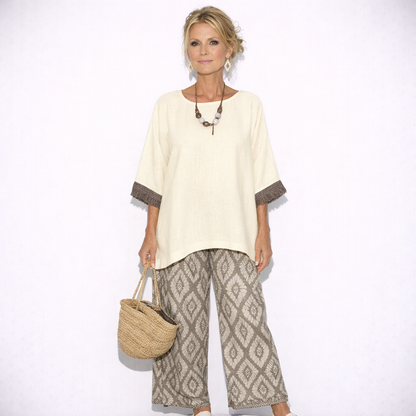 Lunea Mode® |The Catherine Elegant Bohemian Print Two-Piece Set